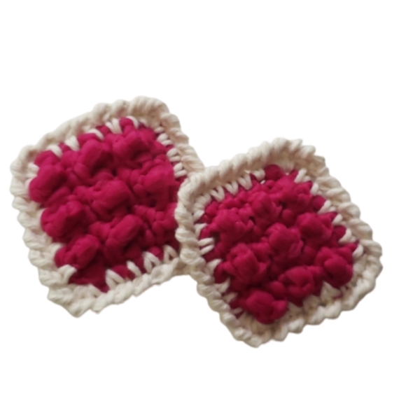 Handmade Crocheted Cotton & Nylon Dish Scrubbers - Picture 3 of 6